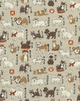 Japanese Dogs Shiba Inu Cotton Oxford