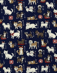 Japanese Dogs Shiba Inu Cotton Oxford