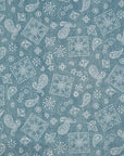 Denim Look Bandana Cotton Oxford - Light Blue