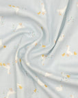 Duck & Flower Cotton Double Gauze - Sax Blue