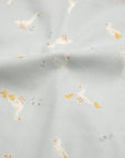 Duck & Flower Cotton Double Gauze - Sax Blue
