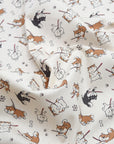Stubborn Shiba Inu Cotton Oxford - White