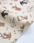 Stubborn Shiba Inu Cotton Oxford - White