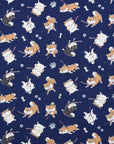 Stubborn Shiba Inu Cotton Oxford - Navy