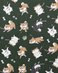 Stubborn Shiba Inu Cotton Oxford - Green