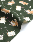 Stubborn Shiba Inu Cotton Oxford - Green