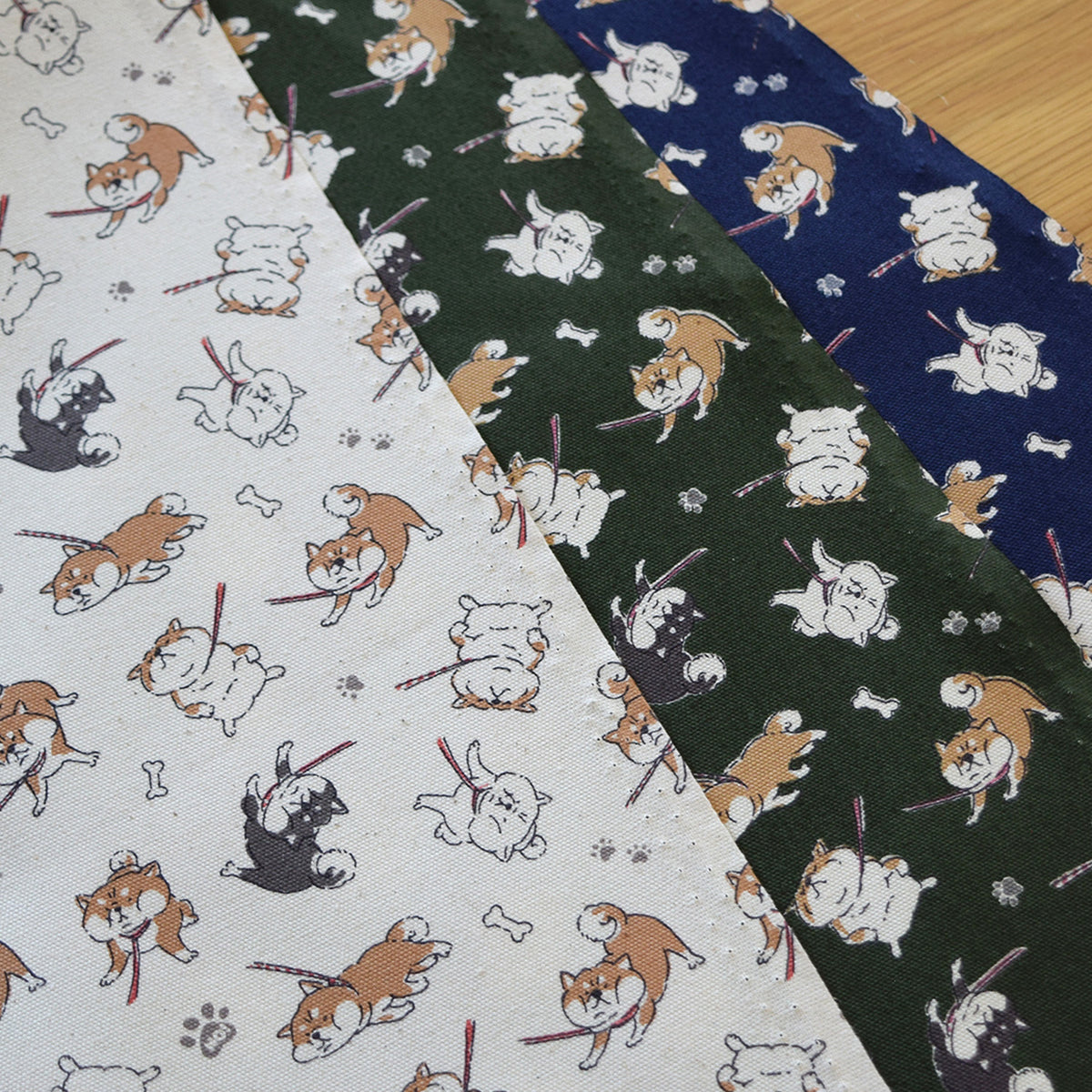 Stubborn Shiba Inu Cotton Oxford - Green