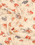 Japanese Goldfish Cotton Oxford - White