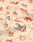 Japanese Goldfish Cotton Oxford - White