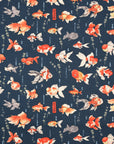 Japanese Goldfish Cotton Oxford - Navy