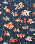 Japanese Goldfish Cotton Oxford - Navy