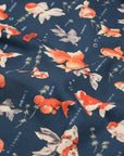 Japanese Goldfish Cotton Oxford - Navy