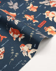 Japanese Goldfish Cotton Oxford - Navy