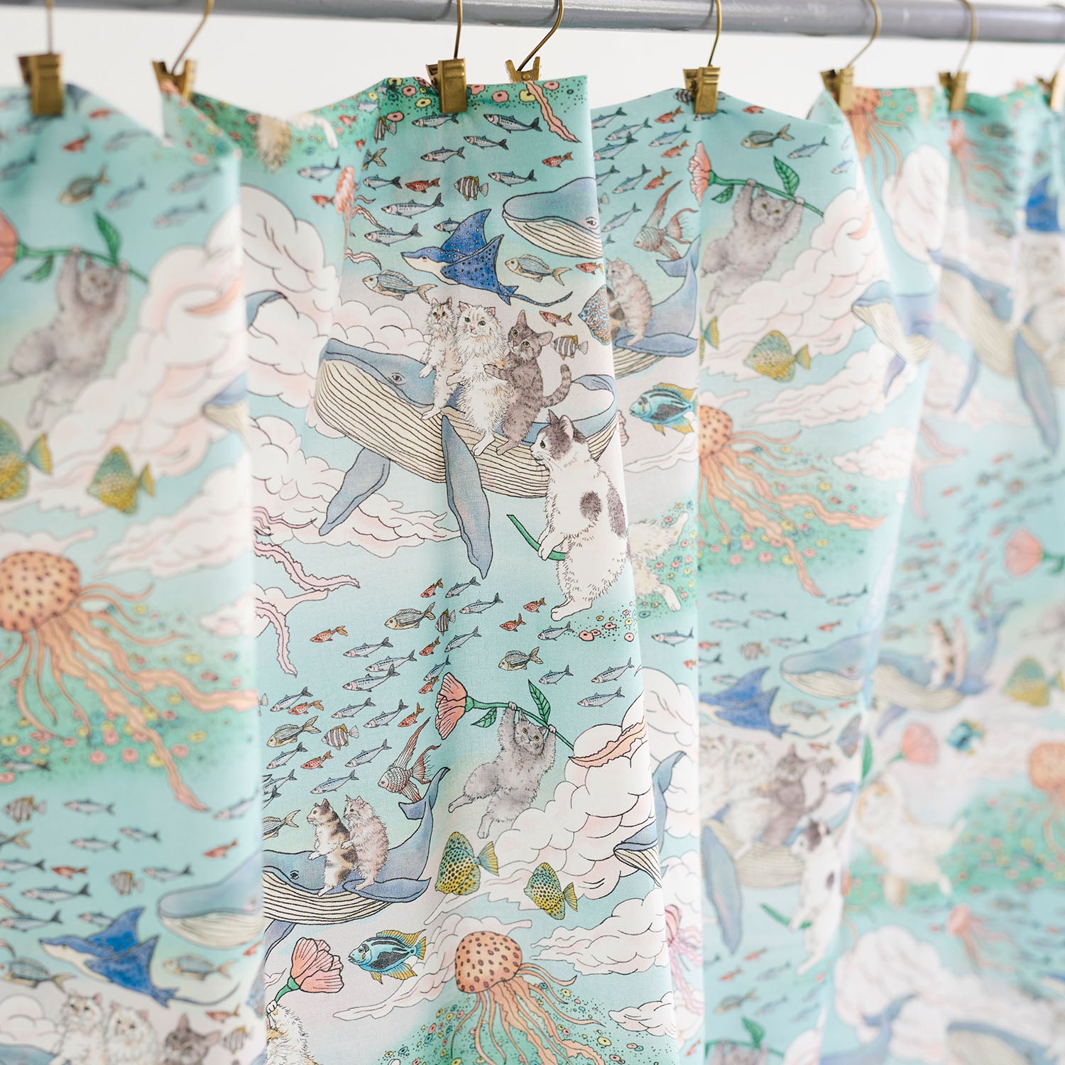 365 Cat Art Cat Friends in Wonderland Cotton Sheeting EKX-1700-1