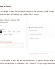 Kokka Fabrics Digital Gift Certificate