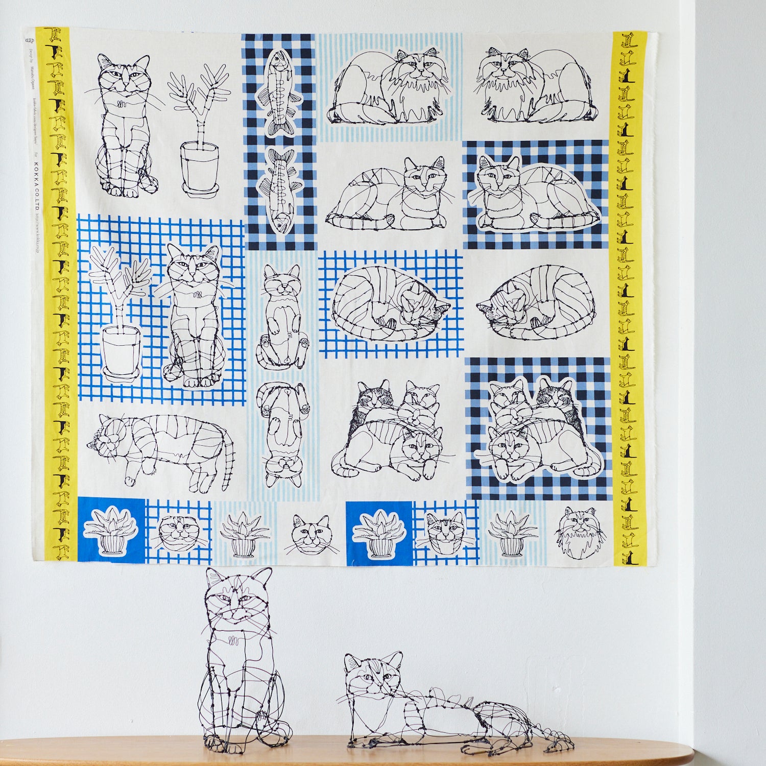 +HAyU Cat Panel Cotton Linen Canvas