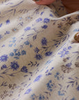 [Fabric Sample] Antique Flowers Cotton Linen Sheeting YPA-69040-1