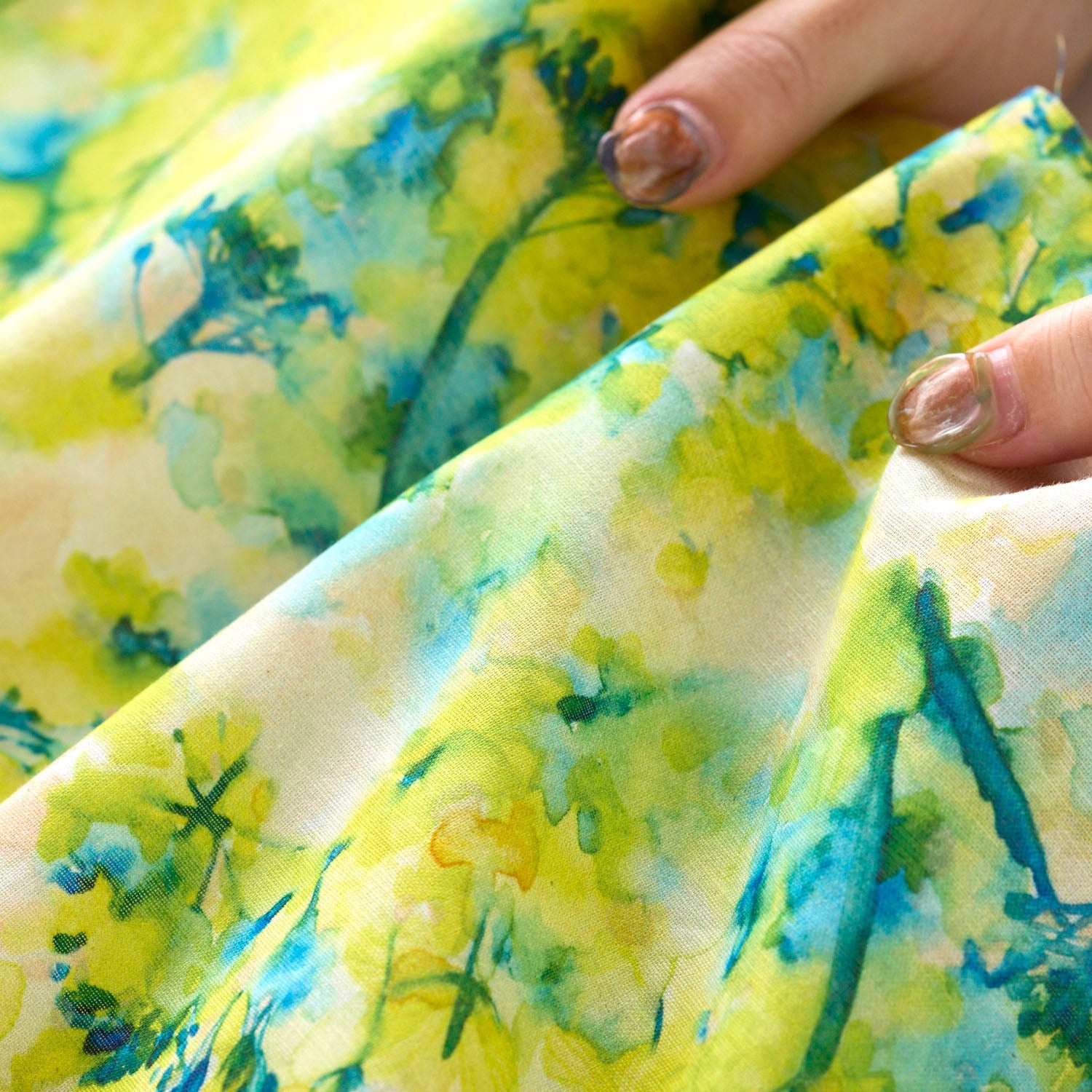 yui Cotton Linen Printed Compass - Nanohana