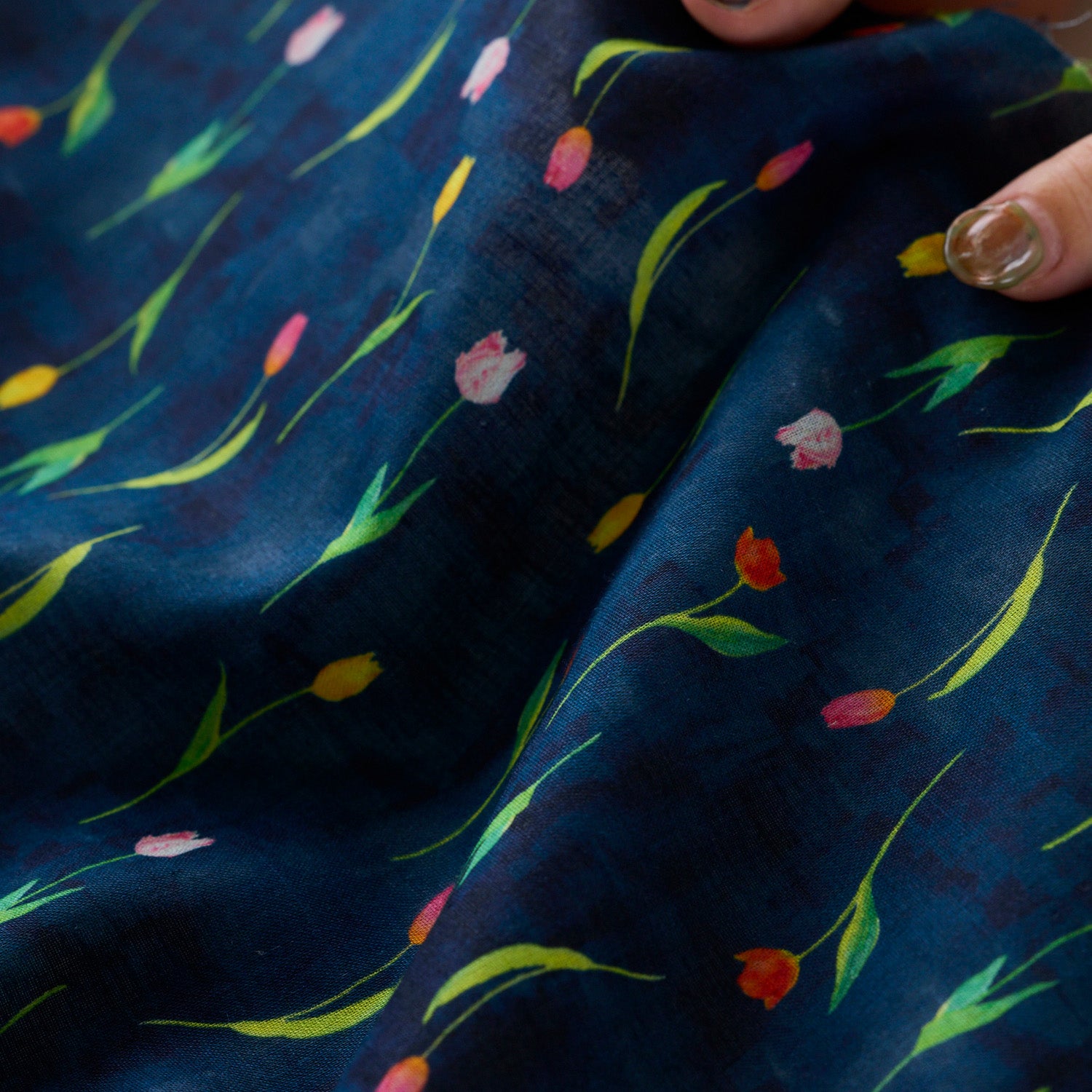 yui Cotton Linen Printed Compass - Tone