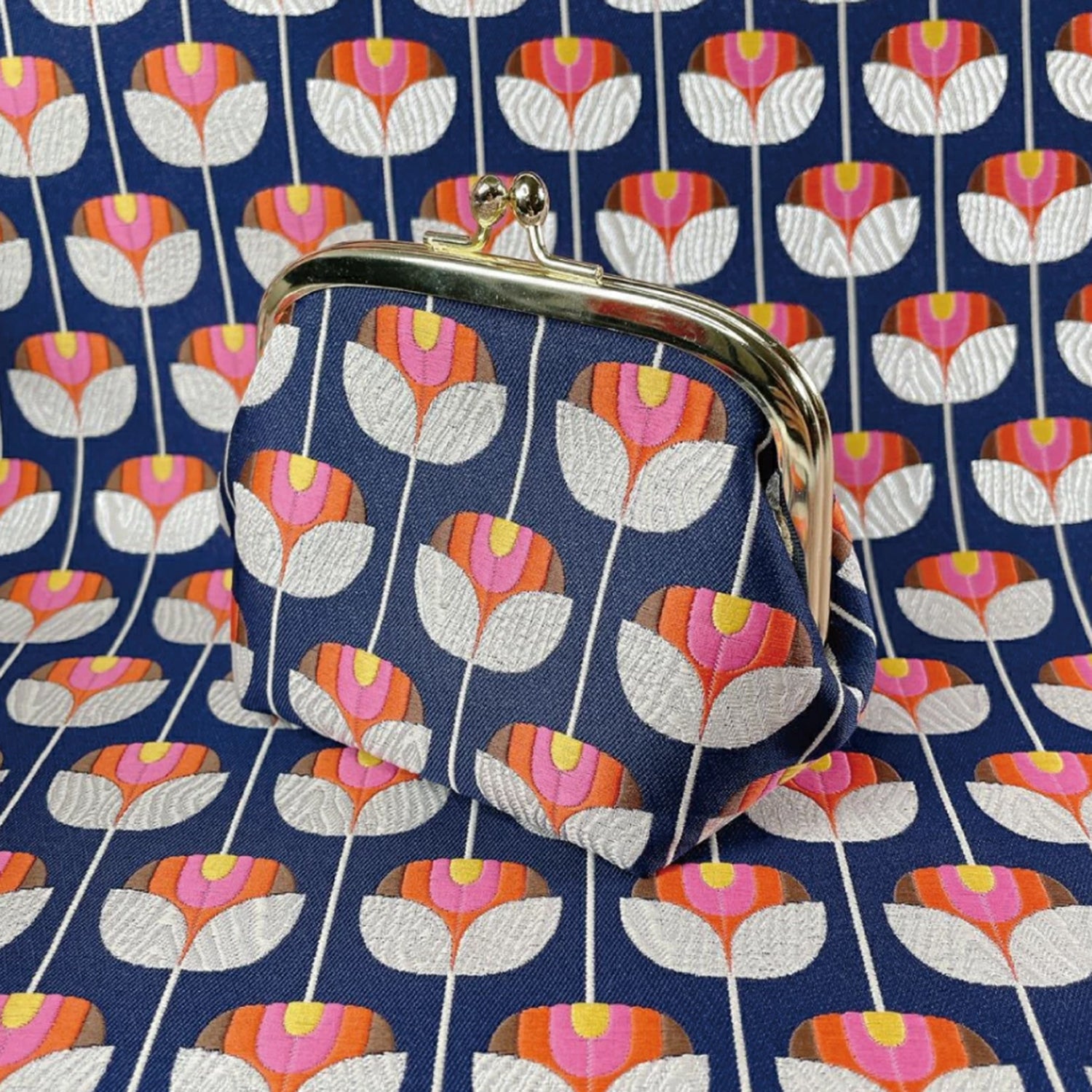 Nishijin-ori Woven Clasp Pouch