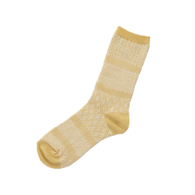 [Kokka Lifestyle] Cotton Linen Jacquard Socks