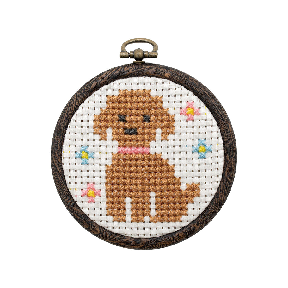 Mini Round Frame Cross Stitch Kit | Kokka Fabrics