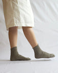 [Kokka Lifestyle] Linen Ribbed Short Socks