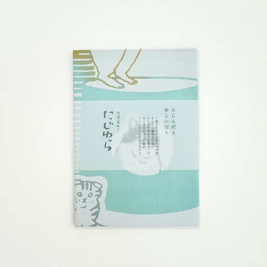 [Kokka Lifestyle] Nijiyura Cotton Tenugui - Cat Tower