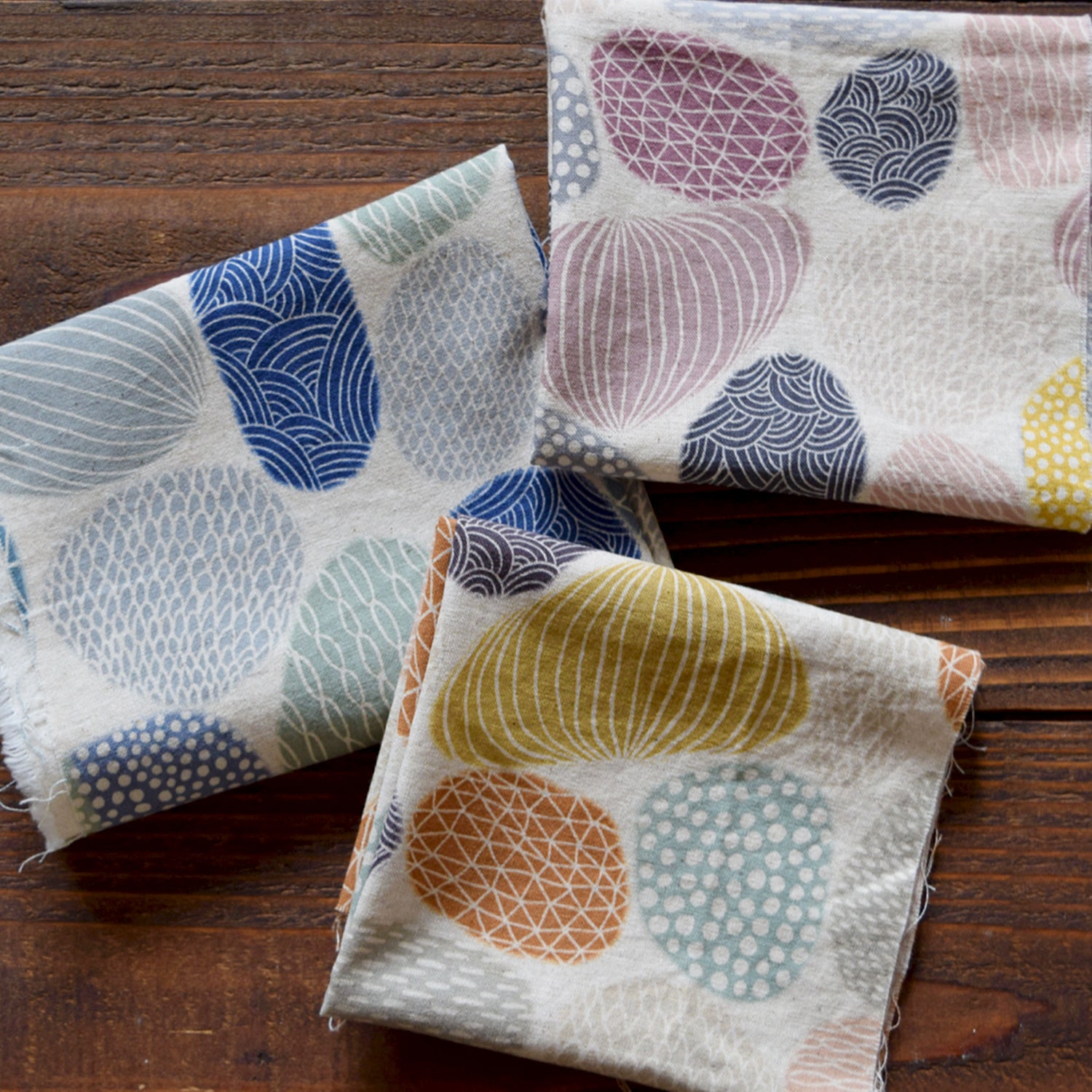Pathway by Bookhou - Stones Cotton Linen Sheeting - Blue