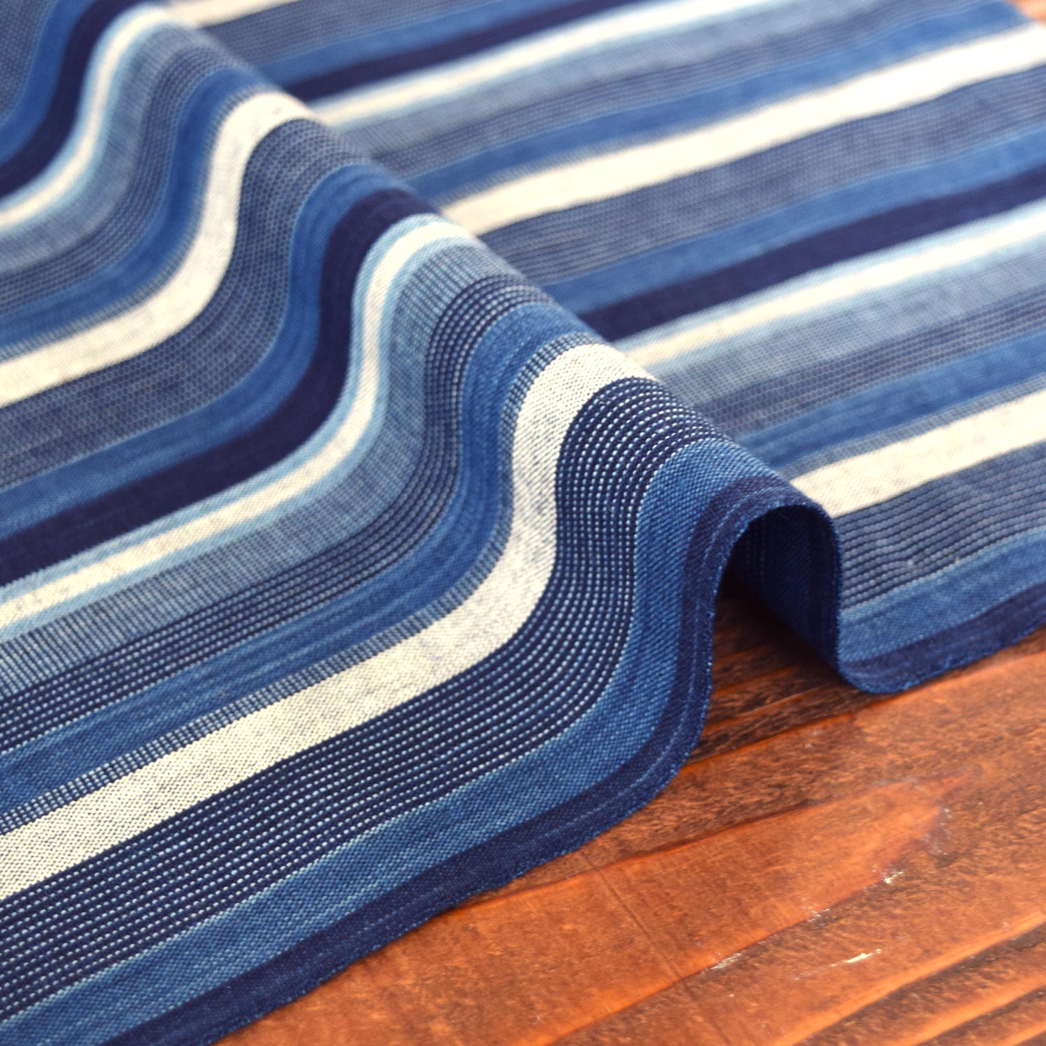 Natural Indigo Yarn-dyed Cotton [15&quot; Width] TMF-001-1