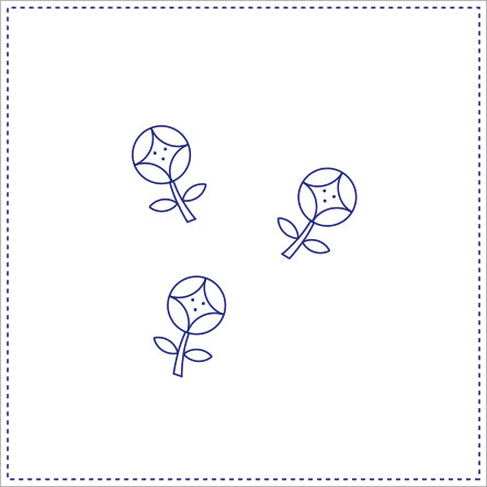 Sashiko Linen Handkerchief Kit