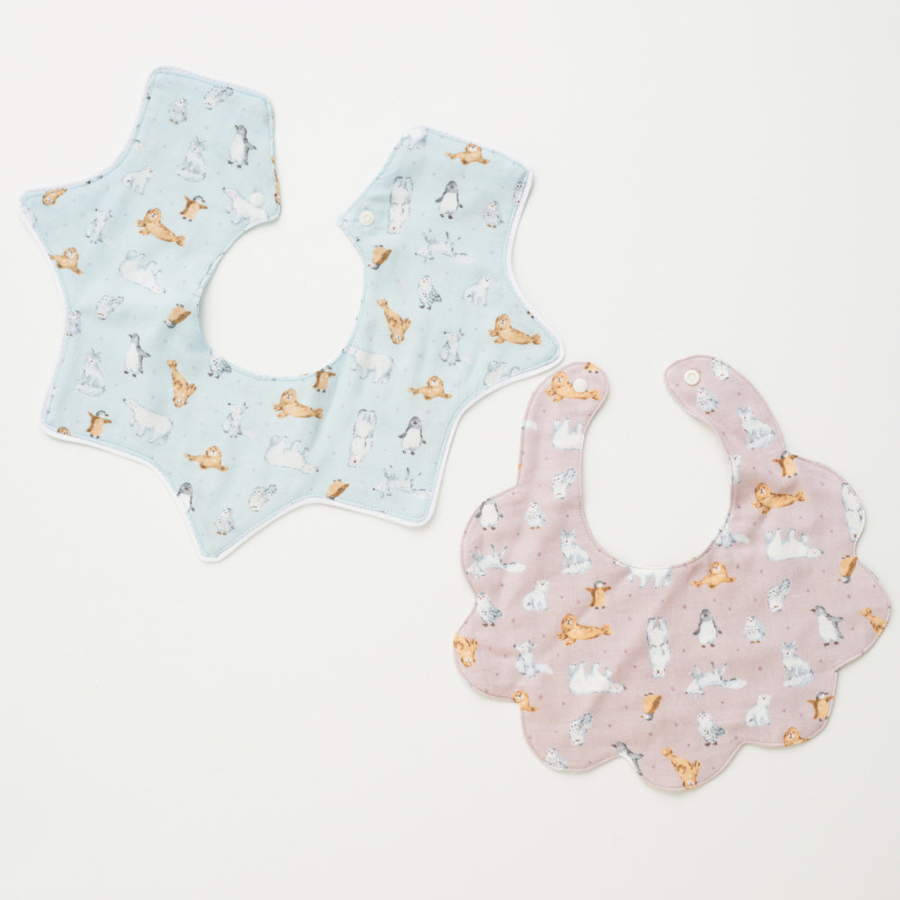 Artic Animals Cotton Double Gauze - Light Blue