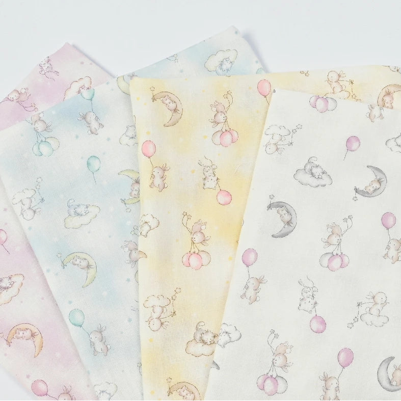 Kitty-cat and Bunny Cotton Double Gauze YPA-66020-2