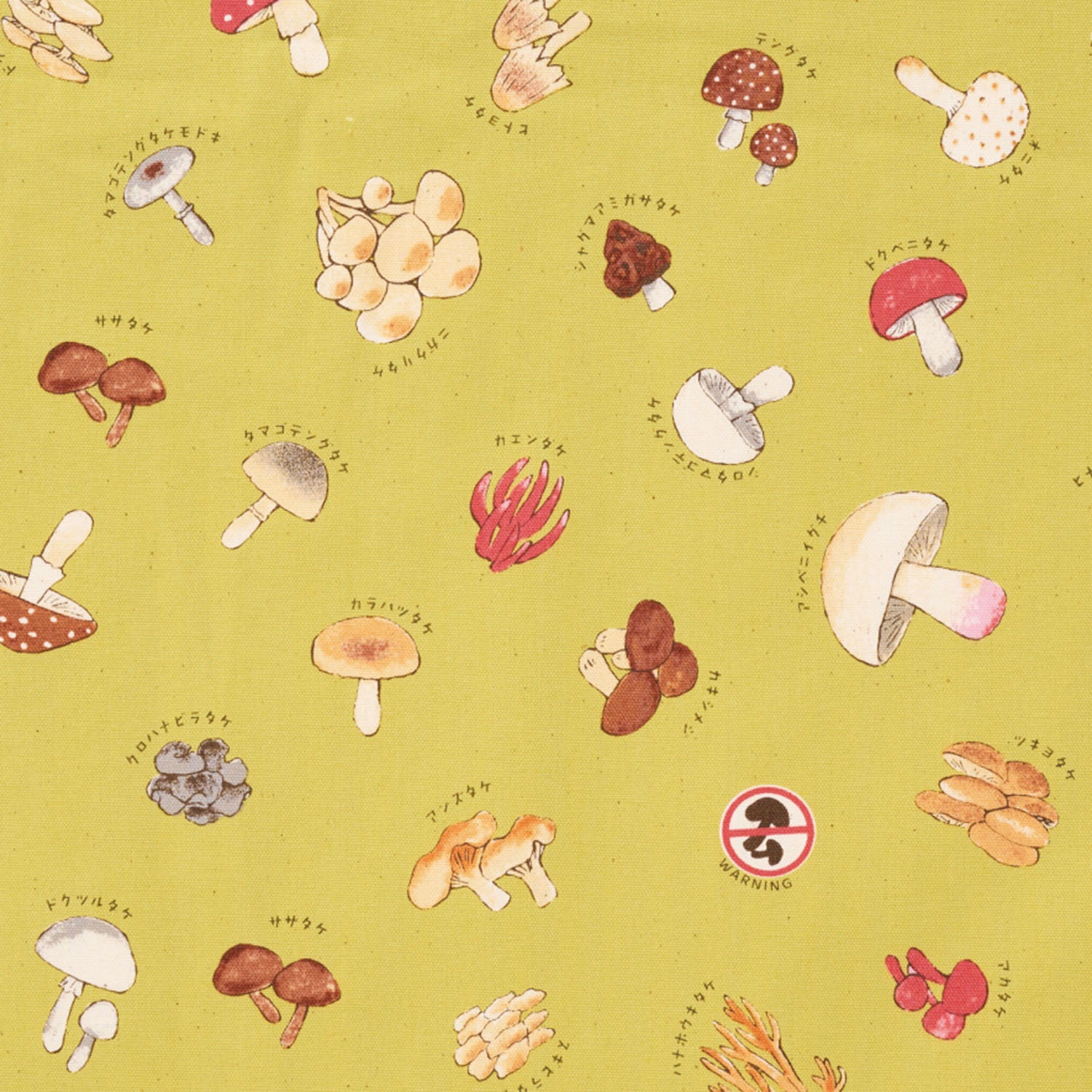 Poisonous Mushroom Cotton Oxford - Yellow