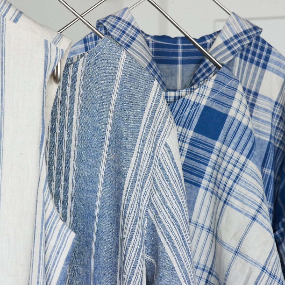 Yarn Dyed Linen Cotton Blend Banshu-Ori Check Fabric - KOKKA Original Design