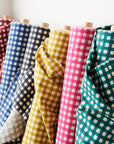 Gin-gam Check Linen Cotton Sheeting TC-1048-1