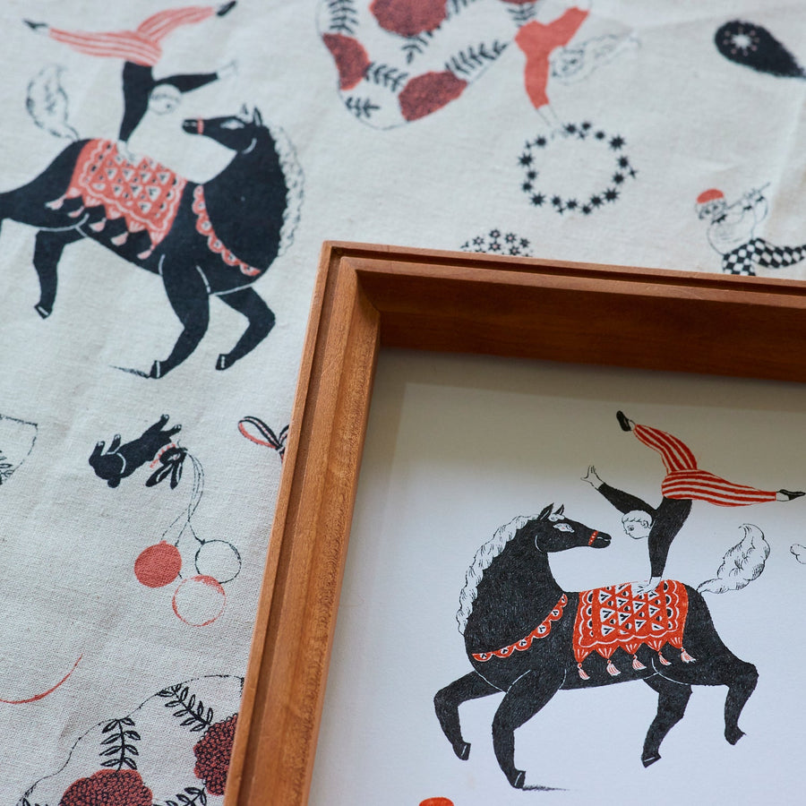 [Fabric Sample] Sanae Sugimoto Circus Night Cotton Linen Sheeting