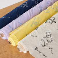 +HAyU fabric Signs of the Zodiac Embroidered Cotton Linen Sheeting