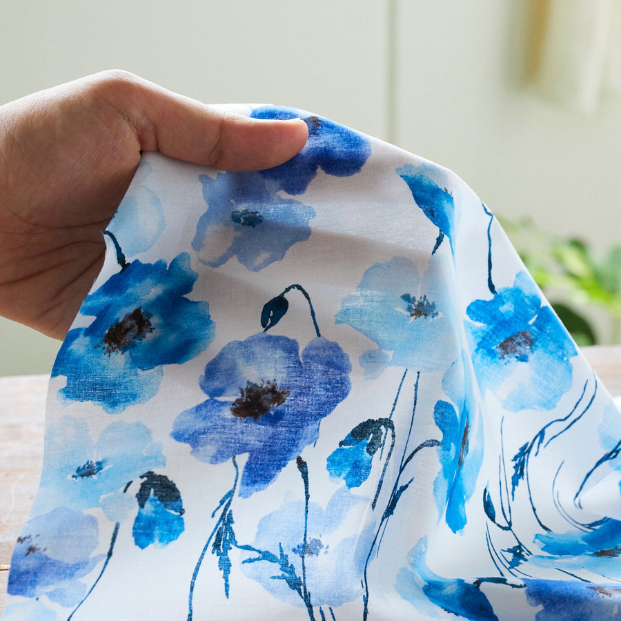 [Fabric Sample] Flownny Poppy Cotton Lawn - KOKKA Original Design