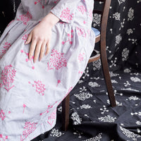echino Flower Embroidery Cotton Linen Sheeting