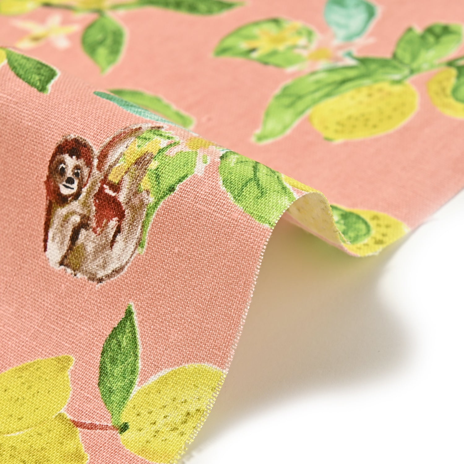 Paper message Lemon &amp; Sloth Cotton Linen Canvas