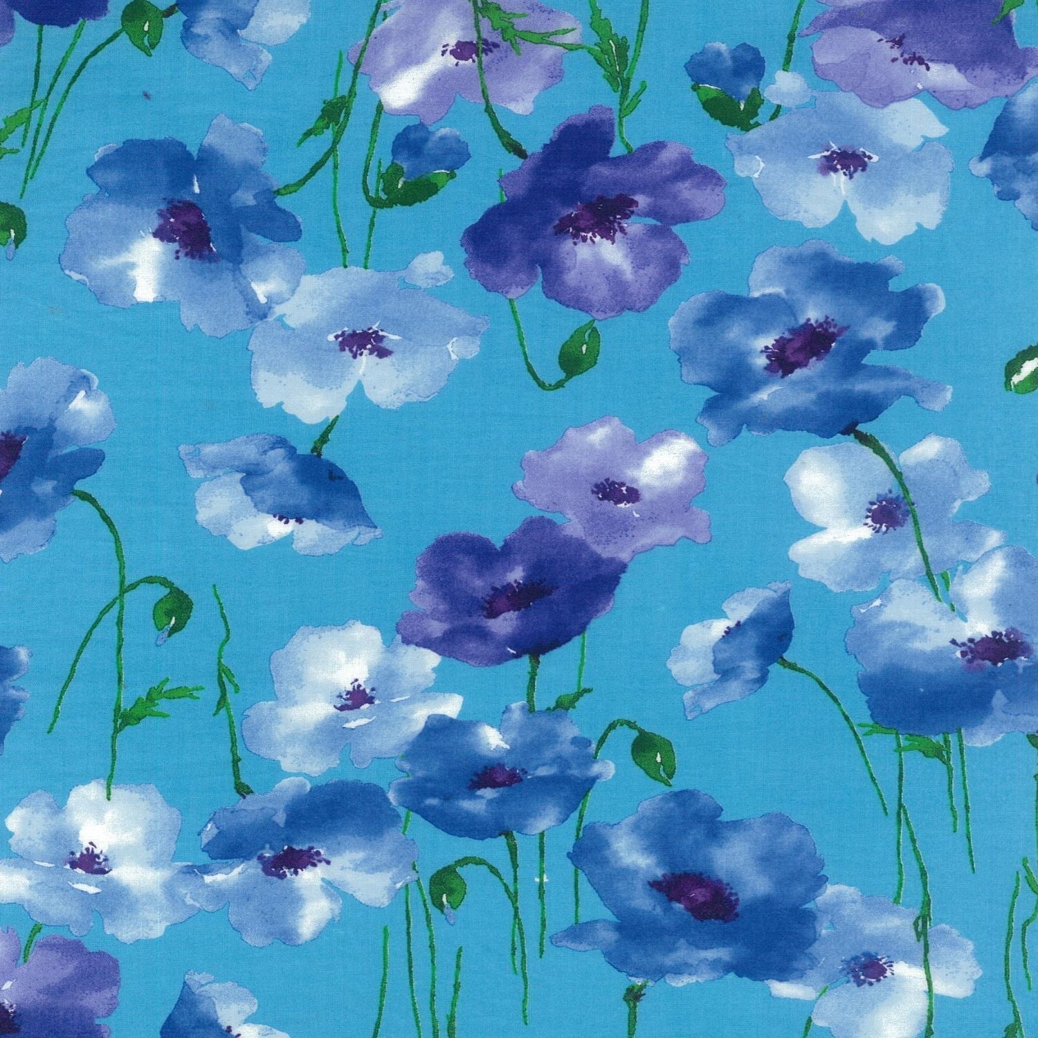 Flownny I Poppy Cotton Lawn - KOKKA Original Design NF-1000-3D