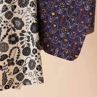 [Fabric Sample] Linnea Flower Cameo Cotton Oxford - KOKKA Original Design