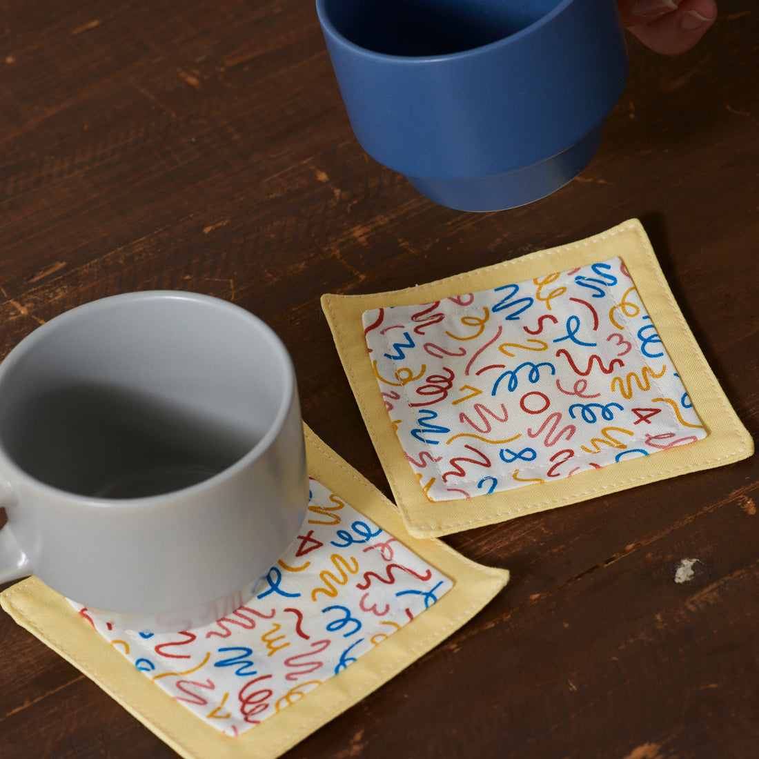 KOKKA Original Design Pre-cut Fabric Set (8 Sheets) Coasters